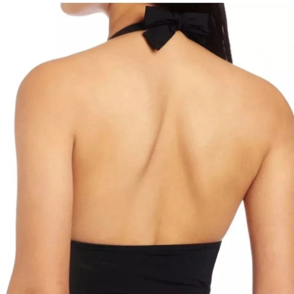 Kenneth Cole Ruffle-Licious Tiered Halter Neck Swimsuit size small black - Picture 4 of 16